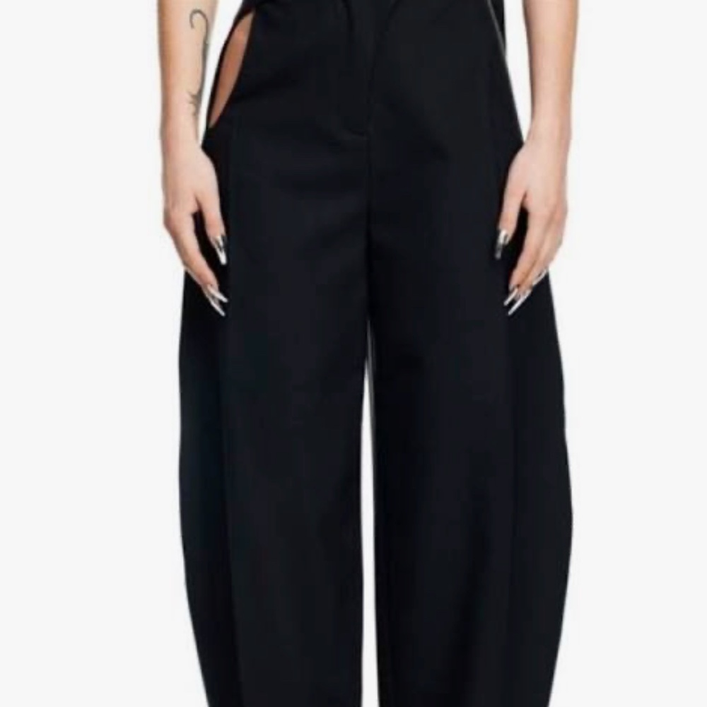 Mugler H&M Wool Cut Out Pants Size 10